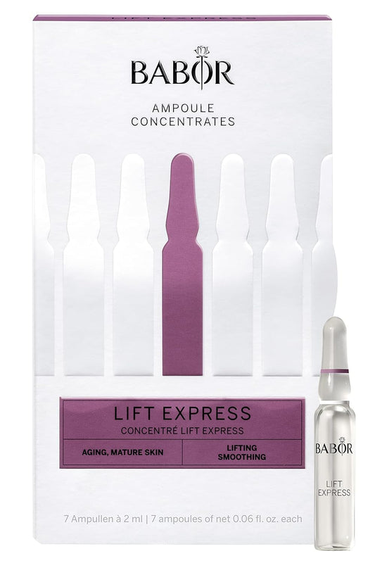 BABOR Lift Express Ampoule Concentrate, Instant Lifting Effect Fills Lines and Wrinkles Up To 6 Hours, Smoothing Skincare Capsule, Anti Aging Serum, Increase Firming & Elasticity, 7 Treatments