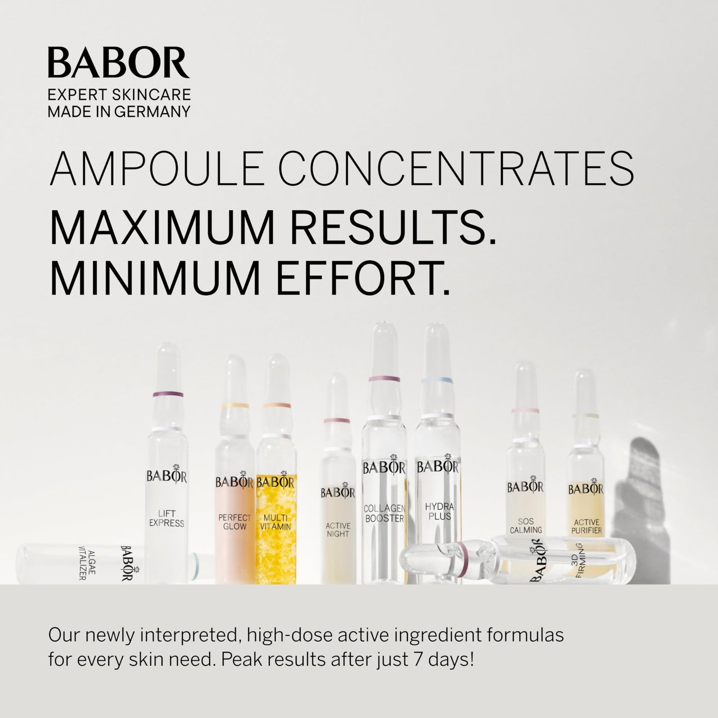 BABOR Lift Express Ampoule Concentrate, Instant Lifting Effect Fills Lines and Wrinkles Up To 6 Hours, Smoothing Skincare Capsule, Anti Aging Serum, Increase Firming & Elasticity, 7 Treatments