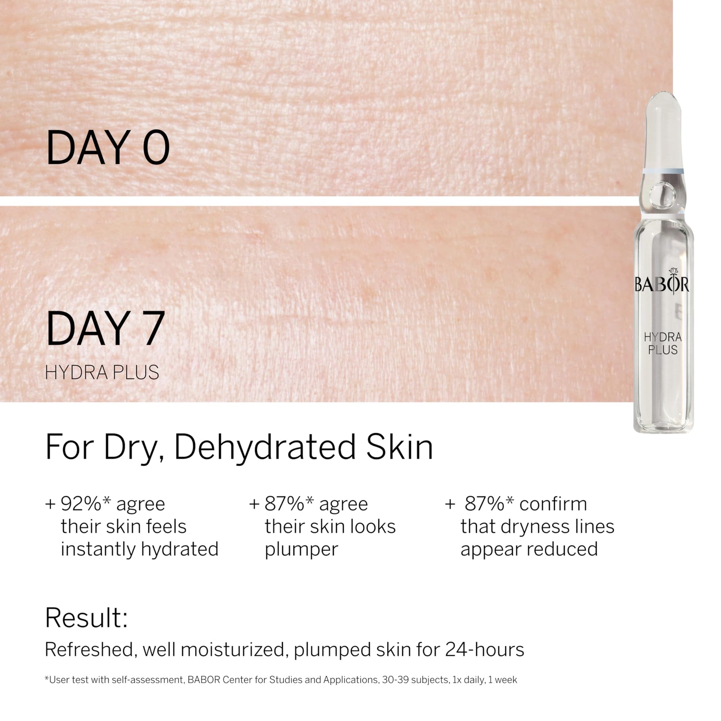 BABOR Hydra Plus Ampoule Concentrate, Moisturizing Skincare Capsule, Hyaluronic Acid Serum, Deeply Nourish to Plump and Smooth Skin, Anti Aging Serum 7 Day Treatment